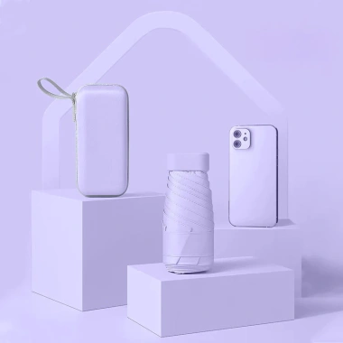 Ô Dù Gấp Gọn Mini Bỏ Túi Cute, UPF 50+ Chống Tia UV, Che Mưa Đi Nắng - Giá 75.000đ