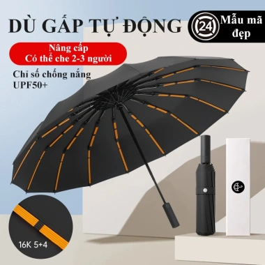 Ô dù gập gọn tự động ININ – Thiết kế sang trọng, che mưa nắng, chống UV, tùy chọn 12 hoặc 16 nan, giá 189.000 VND 2