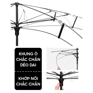 Ô Dù Gập Ngược Thông Minh 2 Lớp Vải UV Chống Thấm, Gấp Gọn Tiện Dụng, Dễ Lắp Đặt, cho mọi không gian nội thất - Giá Ưu Đãi 189.000₫