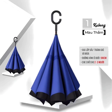 Ô Dù Gập Ngược Thông Minh 2 Lớp Vải UV Chống Thấm, Gấp Gọn Tiện Dụng, Dễ Lắp Đặt, cho mọi không gian nội thất - Giá Ưu Đãi 189.000₫