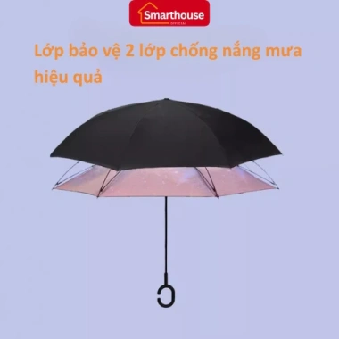 Ô Dù Gấp Ngược Tự Động 2 Lớp Cao Cấp, Chống UV, Khung Thép Không Gỉ, Siêu Bền Cỡ Lớn Cho Xe Hộ - Giá chỉ 147.465 VND