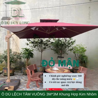 Ô Dù Lệch Tâm Vuông 3m*3m Khung Nhôm Chỉnh Góc Nghiêng Che Nắng, Giá 2.95 Triệu 10 Ô Dù Lệch Tâm Vuông 3m*3m Khung Nhôm Chỉnh Góc Nghiêng Che Nắng, Giá 2.95 Triệu 10