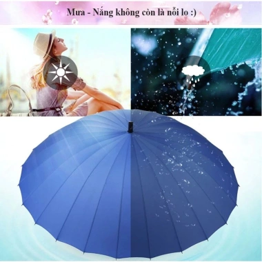 Ô Dù Siêu To KAW 24 Nan Cứng Cáp - Chống Thấm, Chống UV, Rộng, Giá 173k 5