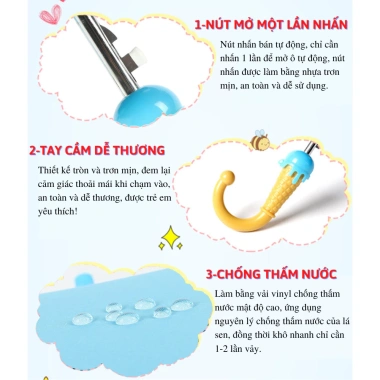 Ô Dù Trẻ Em Gấp Gọn Nhiều Mẫu Hoạt Hình Ngộ Nghĩnh - Che Mưa Che Nắng, Giá Chỉ 89.000₫ 6 Ô Dù Trẻ Em Gấp Gọn Nhiều Mẫu Hoạt Hình Ngộ Nghĩnh - Che Mưa Che Nắng, Giá Chỉ 89.000₫ 6