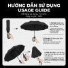 Ô Dù Tự Động VIVU SUN Smart Hook 10 Nan Sợi Thủy Tinh, Vải Cao Su Đen Chống UV 99% Phản Quang - 129k 9
