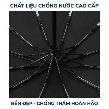 Ô Dù Tự Động VIVU SUN Smart Hook Viền Phản Quang Khớp Nối Xanh Ngọc Siêu Bền 50 Nan Kép Giá chỉ 127.000 VND 4