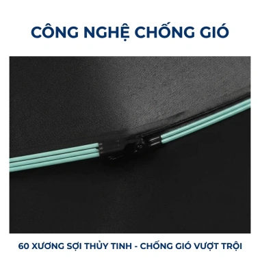 Ô Dù Tự Động VIVU SUN Smart Hook Viền Phản Quang Khớp Nối Xanh Ngọc Siêu Bền 50 Nan Kép Giá chỉ 127.000 VND 5