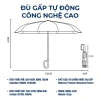 Ô Dù Tự Động VIVU SUN Smart Hook Viền Phản Quang Khớp Nối Xanh Ngọc Siêu Bền 50 Nan Kép Giá chỉ 127.000 VND 6