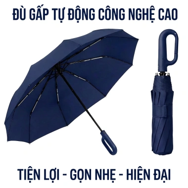 Ô Dù Tự Động VIVU SUN Smart Hook Viền Phản Quang Khớp Nối Xanh Ngọc Siêu Bền 50 Nan Kép Giá chỉ 127.000 VND 9