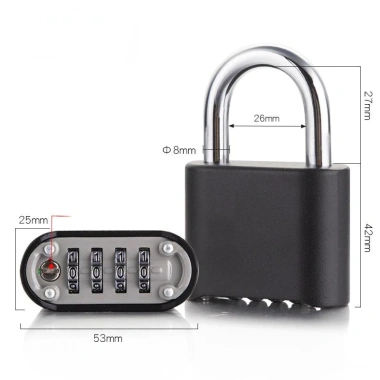 Ổ khóa số 4 mã số hợp kim kẽm, siêu chống thấm nước, thiết kế nhỏ gọn, giá ưu đãi 143.000₫ 4
