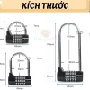Ổ khóa số 5 số, mật mã an toàn hình chữ U - Khóa xe, tủ, vali, cửa - 139.000₫ 4