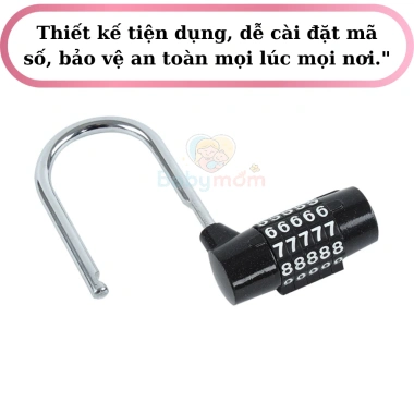 Ổ khóa số 5 số, mật mã an toàn hình chữ U - Khóa xe, tủ, vali, cửa - 139.000₫ 6