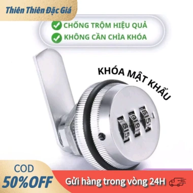 Ổ Khóa Số Hợp Kim Cao Cấp 3 Mã Mật Khẩu Tủ Quần Áo, Tủ Hồ Sơ, Valy Giá 49.000đ