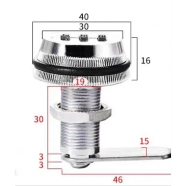 Ổ Khóa Số Hợp Kim Cao Cấp 3 Mã Mật Khẩu Tủ Quần Áo, Tủ Hồ Sơ, Valy Giá 49.000đ