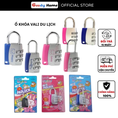 Ổ khóa số mini 3 số dạng vỉ cao cấp - Khóa vali du lịch chống trộm, chỉ 29.000đ