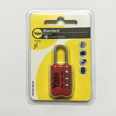 Ổ khoá số Yale YP2/23/128/7 rộng 23mm đa màu - Khoá vali hành lý MSOFT giá ưu đãi