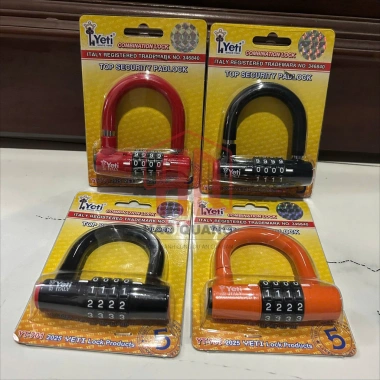 Ổ Khóa Số Yeti Italy YT701 - 4 Số Chống Trộm Thép Cứng, Giao Màu Ngẫu Nhiên, Giá Ưu Đãi 223k