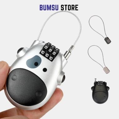 Ổ khóa thép chống trộm 3 số xe đạp, nón, vali, mũ bảo hiểm thời trang 99.000₫