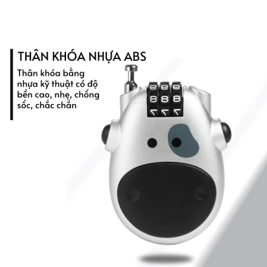 Ổ khóa thép chống trộm 3 số xe đạp, nón, vali, mũ bảo hiểm thời trang 99.000₫ 4