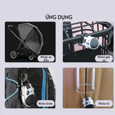 Ổ khóa thép chống trộm 3 số xe đạp, nón, vali, mũ bảo hiểm thời trang 99.000₫ 9