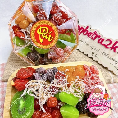 Ô mai khay mix 10 vị siêu ngon 400gr - Mứt Tết, quà biếu Tết giảm còn 79.000₫