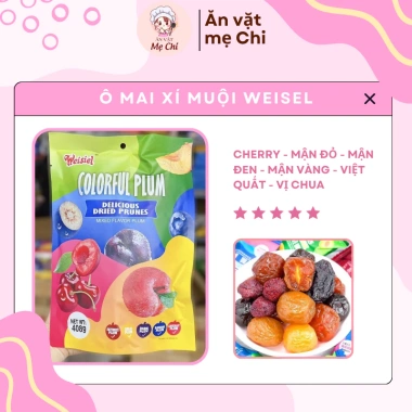 Ô Mai Mix Vị Cherry, Mận Đỏ, Mận Đen, Mận Vàng, Việt Quất – Vị Chua 1 gói 45.000đ