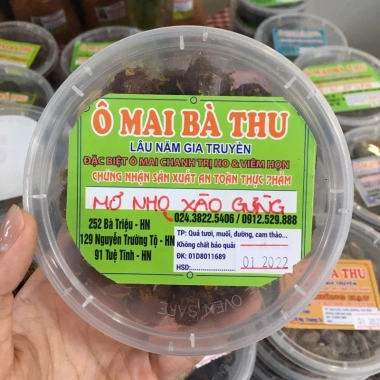 Ô mai mơ nho xào gừng Bà Thu - Hương vị ngọt ngào, giảm giá 22% chỉ 17.000₫