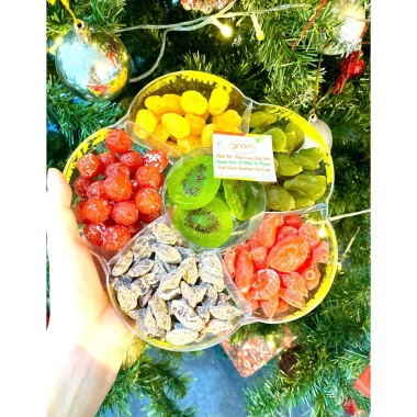Ô Mai Xí Muội Mứt Tết Khay Hoa Mai Mix 6 vị sấy dẻo 800g hộp quà cao cấp 3