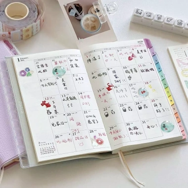 OBEIBIDZ Planner 2.026 - Sách chương trình nghị sự 220 trang Da PU pastel, chỉ mục màu, DIY Notepad, giảm giá 88.776₫ 6 OBEIBIDZ Planner 2.026 - Sách chương trình nghị sự 220 trang Da PU pastel, chỉ mục màu, DIY Notepad, giảm giá 88.776₫ 6