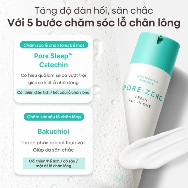 OBgE chính hãng - Set chăm sóc da 5 phút Pore-zero Fresh + Sun Stick chống nắng 786k 4