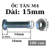 Ốc Tán M4 Đầu Tròn Ren Mịn 100 con kèm Tán Eku - Giá 14.000đ | Quỳnh Diễn 5