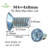 Ốc vít đầu COL M4 REN mịn 4mm dài 8mm - Túi 500 con, giá chỉ 152.100₫ - Linh Kiện điện tử QUỲNH DIỄN 7