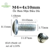 Ốc vít đầu dù ren mịn M4 4x10mm trắng - vỏ nhựa, phù hợp cho sò, MOSFET, transistor - Giá chỉ 19.740đ - Quỳnh Diễn 2