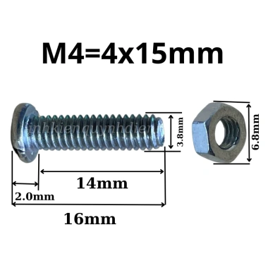 Ốc vít M4 15mm kèm tán túi 100 con - Linh kiện điện tử Quỳnh Diễn giá ưu đãi 3