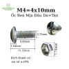 Ốc Vít M4 4x10mm Đầu Dù Trắng kèm Tán Ren Mịn - Linh Kiện Quỳnh Diễn Giá ưu đãi 24.024 VND 2