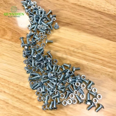 Ốc Vít M4 4x10mm Đầu Dù Trắng kèm Tán Ren Mịn - Linh Kiện Quỳnh Diễn Giá ưu đãi 24.024 VND 5