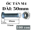 Ốc vít M4 50mm kèm tán túi 100 con - Linh kiện điện tử Quỳnh Diễn, giảm giá 22% 3