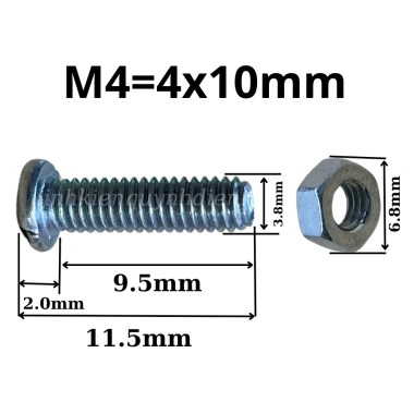 Ốc vít M4 tán dài 10mm - 100 con, giá ưu đãi 23.218 VND - Linh kiện điện tử Quỳnh Diễn 2