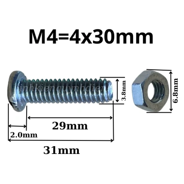 Ốc vít M4 tán dài 30mm túi 100 chiếc - Giá ưu đãi 28.106₫ Linh kiện điện tử QUỲNH DIỄN 2