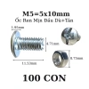 Ốc Vít M5 5x10mm Đầu Dù Trắng, Tán Ren Mịn - Linh Kiện Quỳnh Diễn 29.610₫ 2