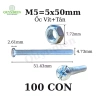 Ốc vít M5x50mm kèm tán, túi 100 con - Giá ưu đãi 59.573₫ | Linh Kiện Quỳnh Diễn 9