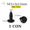 Ốc vít nhọn M3x12mm đầu tròn 12mm - Túi 1.000 con, chỉ 126.900đ Linh kiện Quỳnh Diễn 6