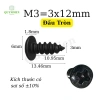 Ốc vít nhọn M3x12mm đầu tròn dài 12mm - Túi 1.000 con, chỉ 126.900đ QUỲNH DIỄN 2