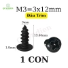 Ốc vít nhọn M3x12mm đầu tròn dài 12mm - Túi 1.000 con, chỉ 126.900đ QUỲNH DIỄN 7