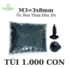 Ốc vít nhọn M3x8mm đầu dù ren thưa 1.000pcs - Hàng mới, giá ưu đãi 95.880₫ - Linh Kiện Quỳnh Diễn 10