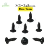 Ốc vít nhọn M3x8mm đầu tròn dài 8mm, túi 100 con - Giá ưu đãi 11.280 VND Linh kiện điện tử QUỲNH DIỄN