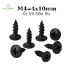 Ốc vít nhọn M4x10mm đầu tròn dài 10mm cho ampli, main cục đẩy, túi 1.000 con – Linh kiện Quỳnh Diễn