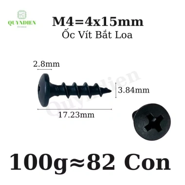 Ốc Vít Nhọn M4x15 15mm Bắt Thùng Loa Ren Thưa Taiwan - Giá Ưu Đãi 159,100đ Linh Kiện Quỳnh Diễn 7