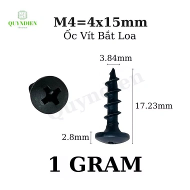 Ốc Vít Nhọn M4x15 15mm Bắt Thùng Loa Ren Thưa Taiwan - Giá Ưu Đãi 159,100đ Linh Kiện Quỳnh Diễn 8