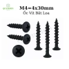 Ốc vít nhọn M4x30 30mm Ren thưa Taiwan - Bắt thùng loa, lắp ráp gỗ mỏng Quỳnh Diễn